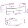 Sonoma graue Holzwerkstoffliege mit Schubladen 100x200 cm von vidaXL, Betten und Lattenroste - Ref: Foro24-3280816, Preis: 19...