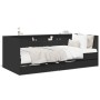 Tumbona con cajones madera de ingeniería negro 90x190 cm de vidaXL, Camas y somieres - Ref: Foro24-3280854, Precio: 245,46 €,...