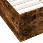 Smoke oak engineered wood bed frame 100x200 cm by vidaXL, Beds and slatted bases - Ref: Foro24-3209720, Price: 112,75 €, Disc...