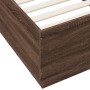 Oak brown engineered wood bed frame 100x200 cm by vidaXL, Beds and slatted bases - Ref: Foro24-3209722, Price: 116,05 €, Disc...