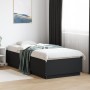 Black engineered wood bed frame 100x200 cm by vidaXL, Beds and slatted bases - Ref: Foro24-3209717, Price: 116,05 €, Discount: %