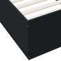 Estructura de cama madera de ingeniería negra 100x200 cm de vidaXL, Camas y somieres - Ref: Foro24-3209717, Precio: 116,05 €,...