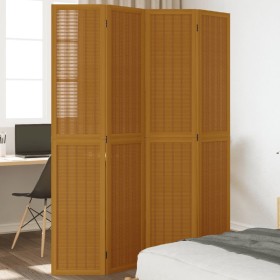 4-panel partition screen solid paulownia wood brown by vidaXL, Room dividers - Ref: Foro24-358819, Price: 116,78 €, Discount: %