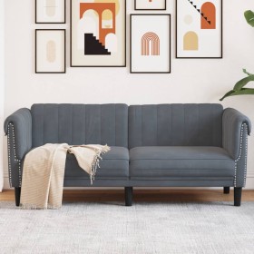 Dark gray velvet 2-seater sofa by vidaXL, Sofas - Ref: Foro24-372576, Price: 283,84 €, Discount: %