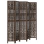 Dark brown paulownia wood 5-panel separator screen by vidaXL, Room dividers - Ref: Foro24-358664, Price: 135,05 €, Discount: %