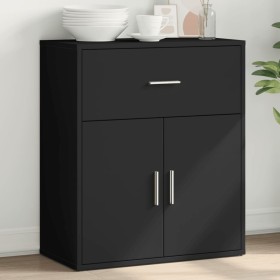 Black engineered wood sideboard 60x31x70 cm by vidaXL, Sideboards - Ref: Foro24-840465, Price: 68,93 €, Discount: %