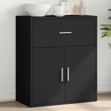 Black engineered wood sideboard 60x31x70 cm by vidaXL, Sideboards - Ref: Foro24-840465, Price: 69,21 €, Discount: %