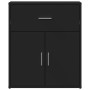 Black engineered wood sideboard 60x31x70 cm by vidaXL, Sideboards - Ref: Foro24-840465, Price: 69,21 €, Discount: %