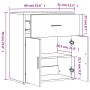 Aparador de madera de ingeniería gris hormigón 60x31x70 cm de vidaXL, Aparadores - Ref: Foro24-840467, Precio: 66,86 €, Descu...