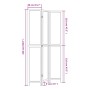 3-teilige Trennwand aus weißem Paulownia-Massivholz von vidaXL, Raumteiler - Ref: Foro24-358672, Preis: 101,37 €, Rabatt: %