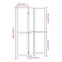 3-teilige Trennwand aus weißem Paulownia-Massivholz von vidaXL, Raumteiler - Ref: Foro24-358670, Preis: 82,99 €, Rabatt: %