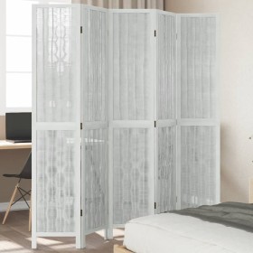 White Paulownia solid wood 5-panel dividing screen by vidaXL, Room dividers - Ref: Foro24-358679, Price: 135,98 €, Discount: %