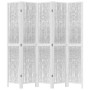 White Paulownia solid wood 5-panel dividing screen by vidaXL, Room dividers - Ref: Foro24-358679, Price: 144,33 €, Discount: %