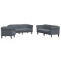 Dark gray velvet 3-piece sofa set by vidaXL, Sofas - Ref: Foro24-3209210, Price: 789,96 €, Discount: %