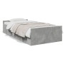 Cama con cajones madera ingeniería gris hormigón 100x200 cm de vidaXL, Camas y somieres - Ref: Foro24-3280331, Precio: 126,52...