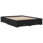 Black engineered wood bed frame with drawers 150x200 cm by vidaXL, Beds and slatted bases - Ref: Foro24-3280378, Price: 196,1...