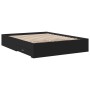 Black engineered wood bed frame with drawers 150x200 cm by vidaXL, Beds and slatted bases - Ref: Foro24-3280378, Price: 196,1...