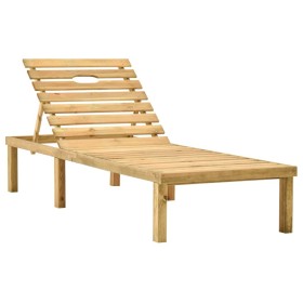 Tumbona de madera de pino impregnada de vidaXL, Tumbonas - Ref: Foro24-49087, Precio: 84,69 €, Descuento: %