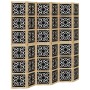 Divider screen 6 panels solid Paulownia wood brown black by vidaXL, Room dividers - Ref: Foro24-358812, Price: 188,92 €, Disc...