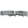 2-teilige Sofagarnitur aus hellgrauem Stoff von vidaXL, Sofas - Ref: Foro24-3209238, Preis: 552,99 €, Rabatt: %