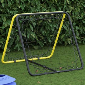 Verstellbarer doppelseitiger Rebounder aus gelbem und schwarzem Stahl von vidaXL, Zubehör für Fußballtore - Ref: Foro24-40079...