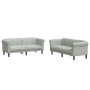 Light gray velvet 2-piece sofa set by vidaXL, Sofas - Ref: Foro24-3209219, Price: 532,76 €, Discount: %