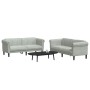 Light gray velvet 2-piece sofa set by vidaXL, Sofas - Ref: Foro24-3209219, Price: 532,76 €, Discount: %