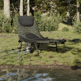 Fishing Lounger Adjustable Mud Legs Folding Camouflage by vidaXL, Outdoor beds - Ref: Foro24-4006423, Price: 165,78 €, Discou...