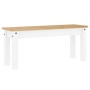 Banco de comedor Panama madera maciza pino blanco 105x30x45 cm de vidaXL, Bancos de comedor y cocina - Ref: Foro24-4005713, P...