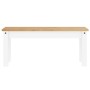 Banco de comedor Panama madera maciza pino blanco 105x30x45 cm de vidaXL, Bancos de comedor y cocina - Ref: Foro24-4005713, P...