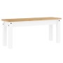 Banco de comedor Panama madera maciza pino blanco 105x30x45 cm de vidaXL, Bancos de comedor y cocina - Ref: Foro24-4005713, P...