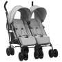 Hellgrauer Manschettenknopfwagen aus Stahl von vidaXL, Kinderwagen - Ref: Foro24-10235, Preis: 203,99 €, Rabatt: %