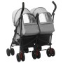 Hellgrauer Manschettenknopfwagen aus Stahl von vidaXL, Kinderwagen - Ref: Foro24-10235, Preis: 203,99 €, Rabatt: %