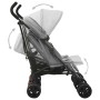 Hellgrauer Manschettenknopfwagen aus Stahl von vidaXL, Kinderwagen - Ref: Foro24-10235, Preis: 203,99 €, Rabatt: %