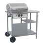 Portable gas barbecue with 3-shelf table silver by vidaXL, Barbecues - Ref: Foro24-3051184, Price: 165,99 €, Discount: %