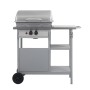 Portable gas barbecue with 3-shelf table silver by vidaXL, Barbecues - Ref: Foro24-3051184, Price: 165,99 €, Discount: %