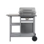 Portable gas barbecue with 3-shelf table silver by vidaXL, Barbecues - Ref: Foro24-3051184, Price: 165,99 €, Discount: %