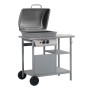 Portable gas barbecue with 3-shelf table silver by vidaXL, Barbecues - Ref: Foro24-3051184, Price: 165,99 €, Discount: %