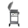 Portable gas barbecue with 3-shelf table silver by vidaXL, Barbecues - Ref: Foro24-3051184, Price: 165,99 €, Discount: %