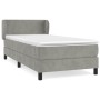 Boxspringbett mit hellgrauer Samtmatratze 100x200 cm von vidaXL, Betten und Lattenroste - Ref: Foro24-3127355, Preis: 348,38 ...