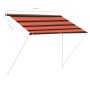 Toldo retráctil naranja y marrón 200x150 cm de vidaXL, Toldos - Ref: Foro24-145895, Precio: 65,52 €, Descuento: %