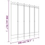 Divider screen with 5 white fabric panels 200x200 cm by vidaXL, Room dividers - Ref: Foro24-350154, Price: 47,76 €, Discount: %