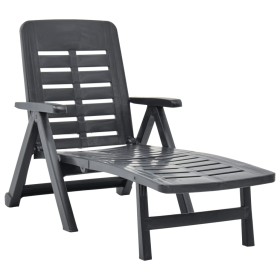 Anthracite gray plastic folding lounger by vidaXL, Loungers - Ref: Foro24-48756, Price: 123,78 €, Discount: %