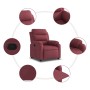 Sillón reclinable de tela rojo tinto de vidaXL, Sillones - Ref: Foro24-373465, Precio: 232,67 €, Descuento: %