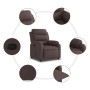 Dark Brown Fabric Recliner by vidaXL, Armchairs - Ref: Foro24-373467, Price: 220,99 €, Discount: %