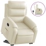 Sillón reclinable elevable cuero artificial color crema de vidaXL, Sillones - Ref: Foro24-3205043, Precio: 294,74 €, Descuent...