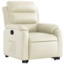 Sillón reclinable elevable cuero artificial color crema de vidaXL, Sillones - Ref: Foro24-3205043, Precio: 294,74 €, Descuent...