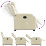 Cream-colored artificial leather lifting recliner by vidaXL, Armchairs - Ref: Foro24-3205043, Price: 303,99 €, Discount: %