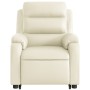 Sillón reclinable elevable cuero artificial color crema de vidaXL, Sillones - Ref: Foro24-3205043, Precio: 294,74 €, Descuent...