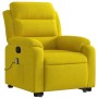 Yellow Velvet Liftable Massage Recliner by vidaXL, Armchairs - Ref: Foro24-3205110, Price: 325,99 €, Discount: %